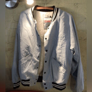 NEw ! RARE The Laundry Room Denim Coors Fleece Bomber Jacket